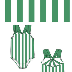 Going Green Cabana Stripe One Piece