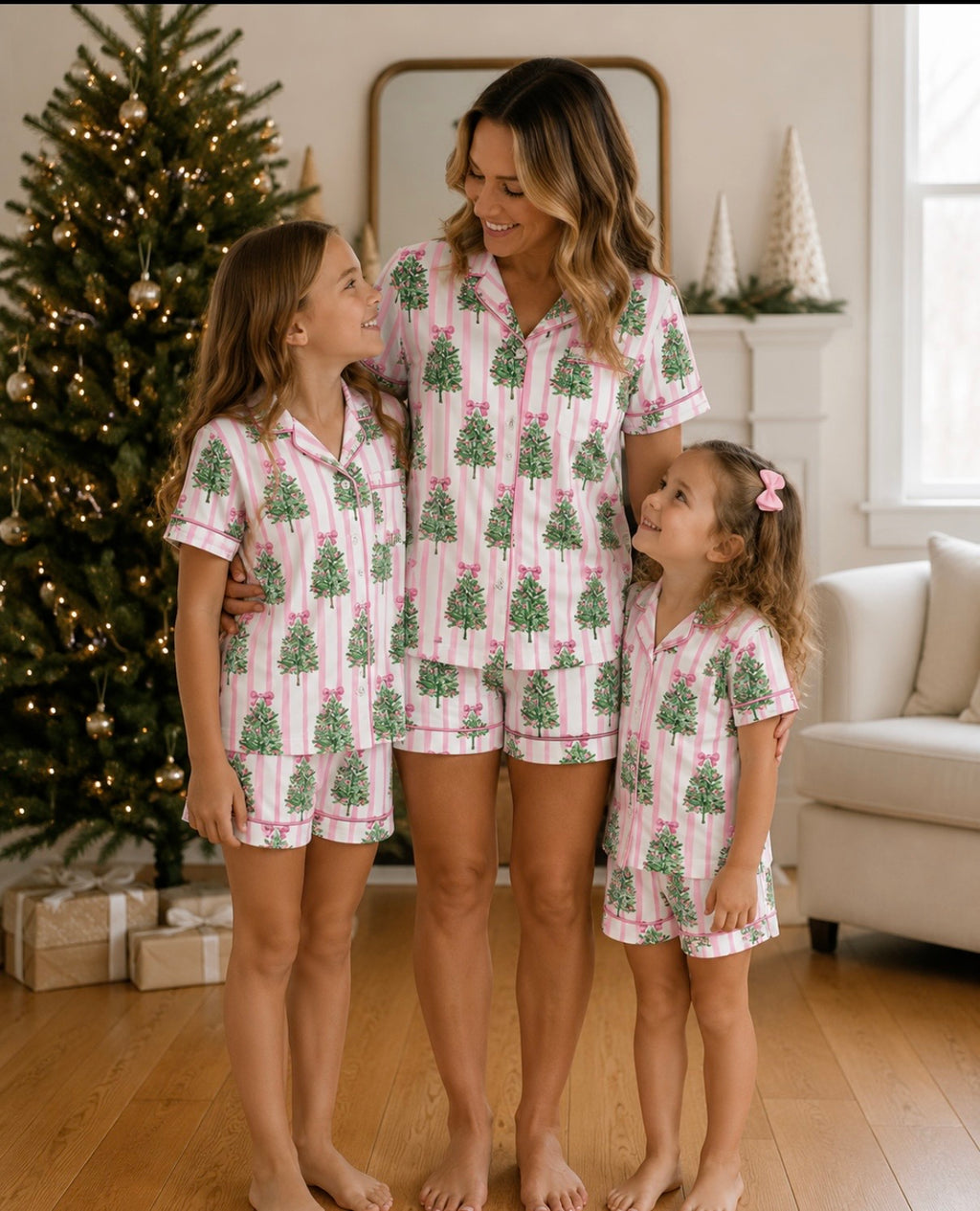 Girl's Christmas Tree Pajama set