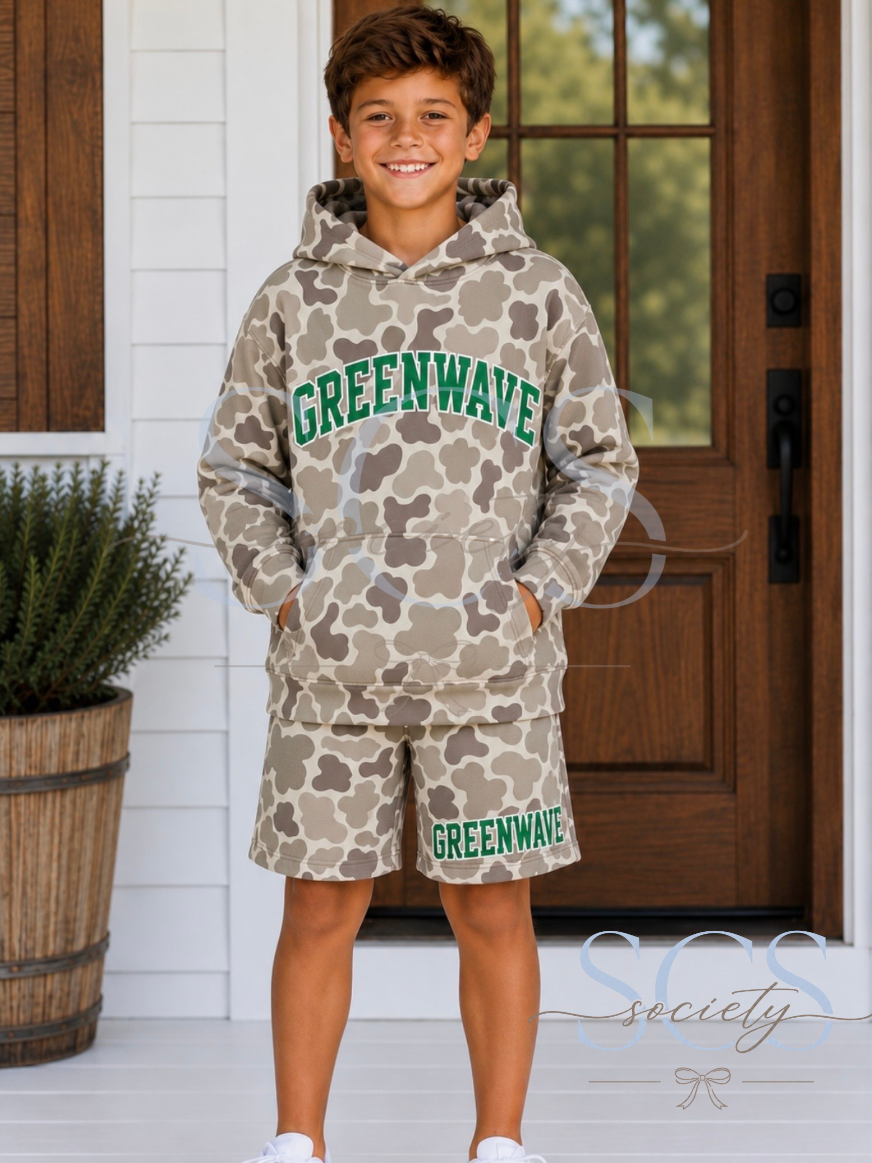 Boys Greenwave Camo Set