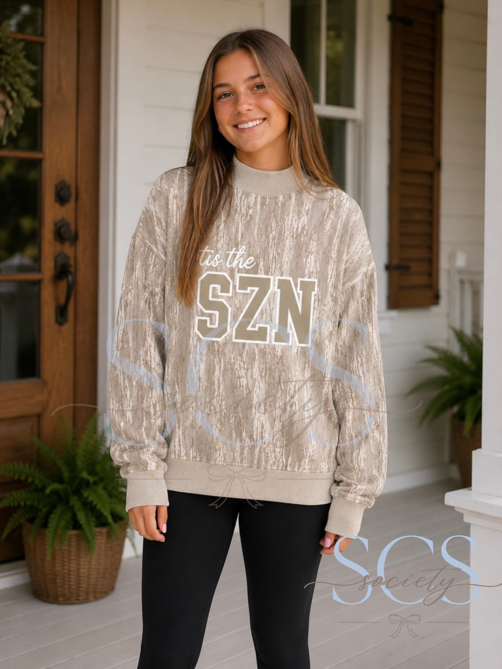 Women's Camo Mock Neck