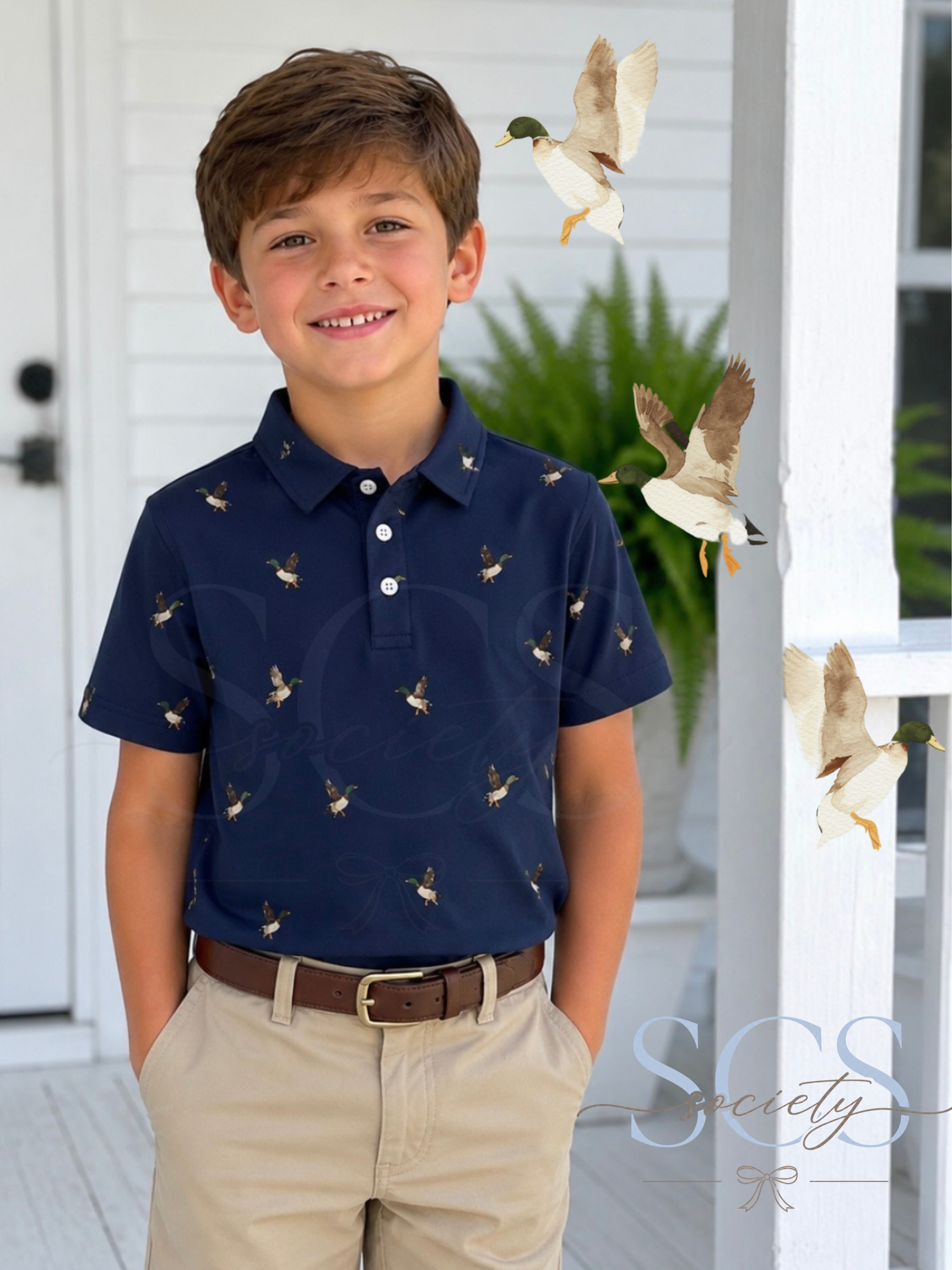 Mallards Navy Polo