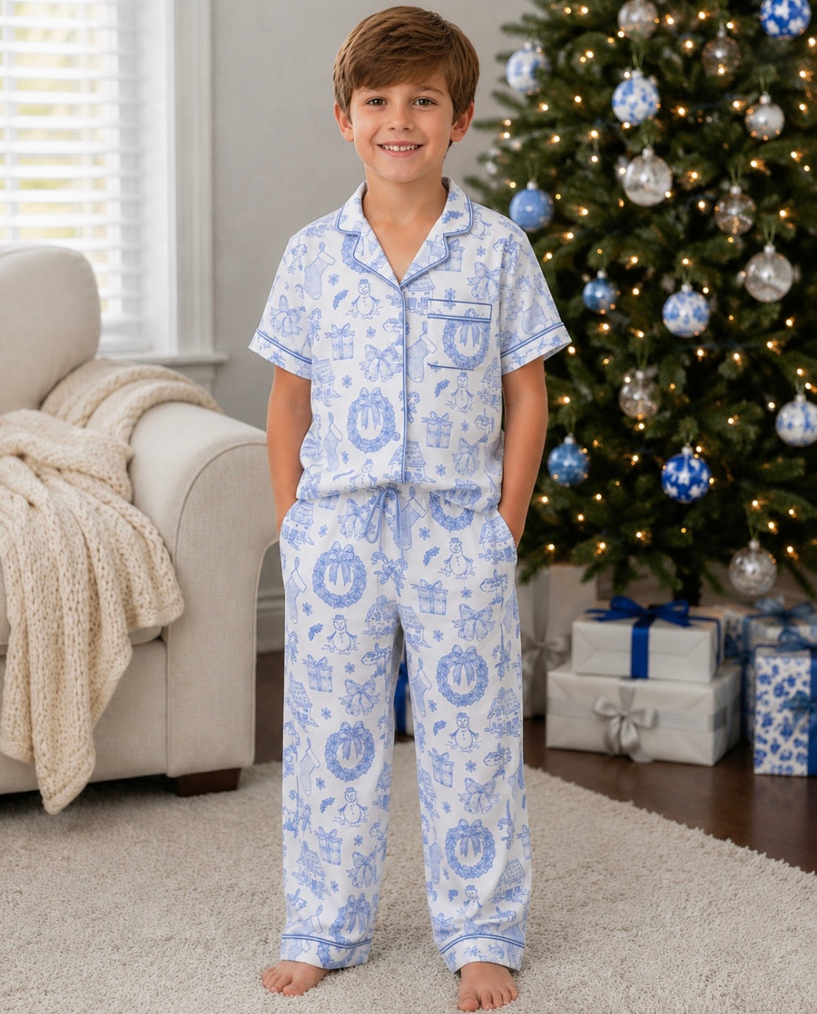 Youth Toile pajama set