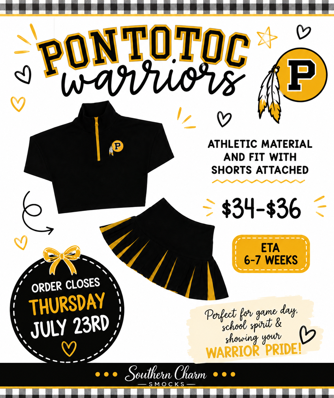 PONTOTOC Cheer set